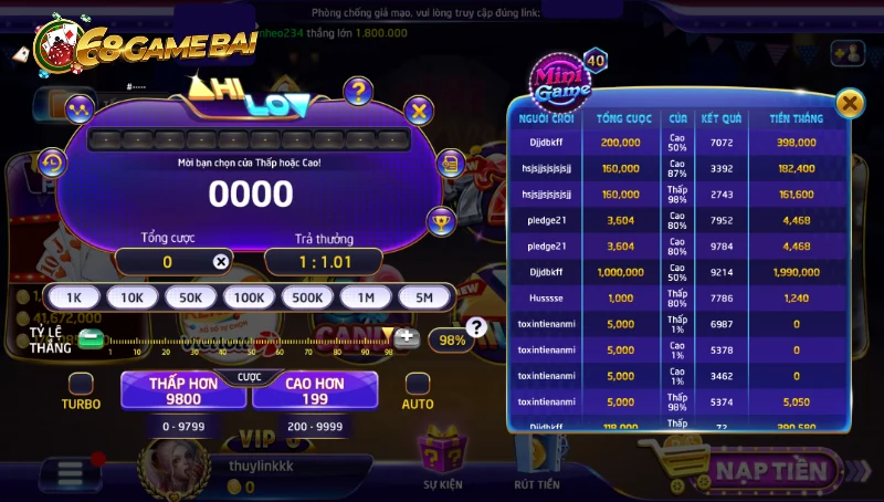 Khám phá sức hút của trên dưới 68 Game Bài