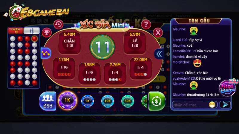 Thông tin về luật chơi Xóc đĩa 68 game bài